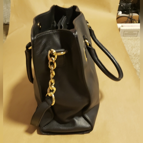Michael Kors Black Satchel with Gold Accents